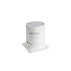 Banyo Çöp Kovasıı 4 L Mermer Desenli-krom Renk 247x225x225 Mm