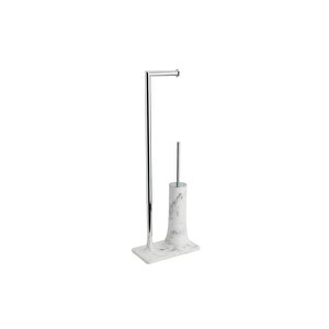 Banyo Hareketli Wc Set Mermer Desenli-krom Renk 718x141x246 Mm