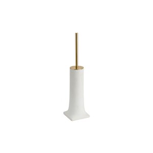 Banyo Klozet Fırçası Beyaz-gold Renk 422x105x105 Mm