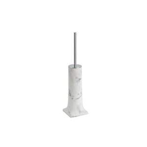 Banyo Klozet Fırçası Mermer Desenli-krom Renk 422x105x105 Mm