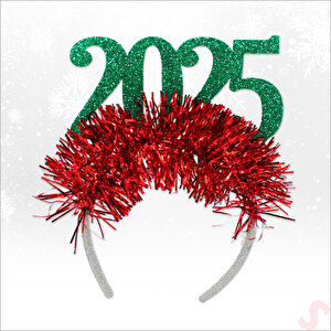 Yılbaşı 2025 Simli Taç - Yeşil
