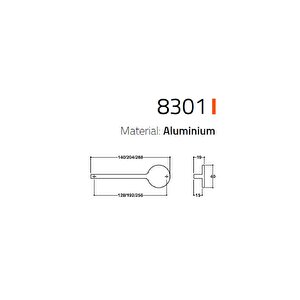 8301 Modern Kulp Krom Renk 256 Mm