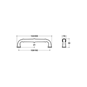 4224 Modern Kulp Altın Renk 128 Mm