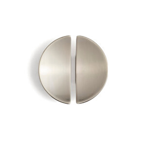 4716 Yarım Daire Kulp Oval  Saten Renk Tek Adet 32 Mm