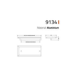 9134 Line-çizgili Kulp Antik Renk Tek Adet 32 Mm