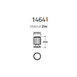 1464 Düğme Kulp Saten Renk 26 Mm