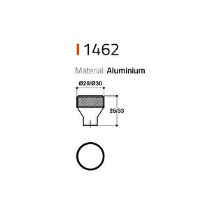 1462 Düğme Kulp Füme Renk 26 Mm