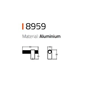 8959 Modern Kulp 08 Mm Antik Renk 08 Mm