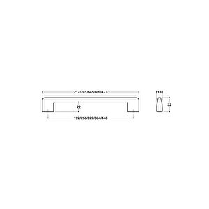 8537 Modern Kulp Siyah Renk 320 Mm