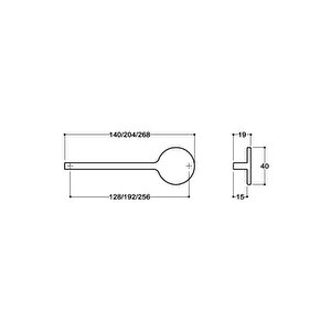 8301 Modern Kulp Altın Renk 128 Mm