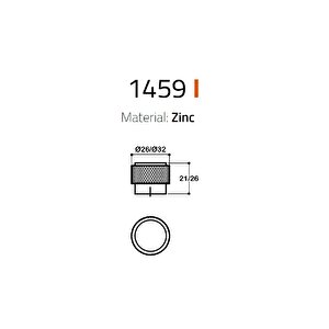 1459 Düğme Kulp Saten Renk 32 Mm