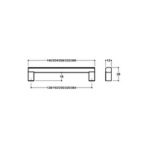 6201 Modern Kulp Siyah Renk 128 Mm