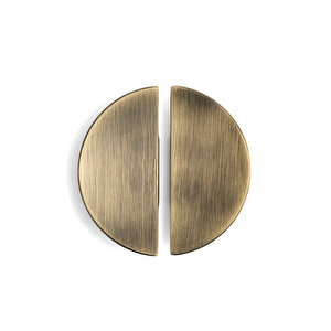 4716 Yarım Daire Kulp Oval Antik Renk Tek Adet 32 Mm