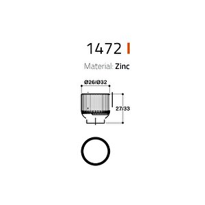 1472 Düğme Kulp Mat Altın Renk 32 Mm