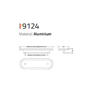 9124 Line-çizgili Kulp Altın Renk Tek Adet 704 Mm