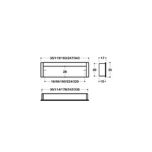 2161 Gömme Kulp Saten Renk 160 Mm