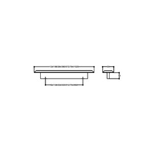 9020 Line-çizgili Kulp Antik Renk Tek Adet 64 Mm