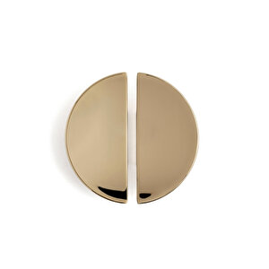 4716 Yarım Daire Kulp Oval Gold Renk Tek Adet 32 Mm