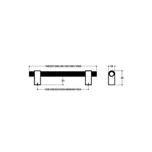 8942 Modern Kulp Antik Renk 640 Mm