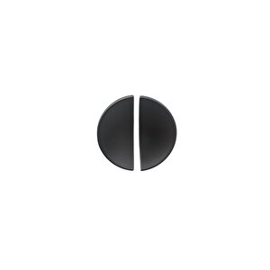 4716 Yarım Daire Oval Kulp Siyah Renk Tek Adet 32 Mm