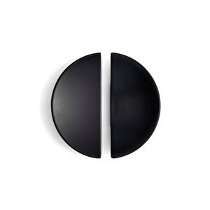 4716 Yarım Daire Oval Kulp Siyah Renk Tek Adet 32 Mm