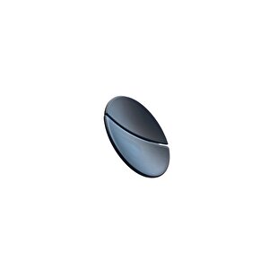 4716 Yarım Daire Oval Kulp Siyah Renk Tek Adet 16 Mm