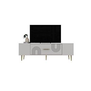 Dekol2dh Tv Sehpası Beyaz Altın