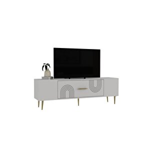 Dekol2dh Tv Sehpası Beyaz Altın