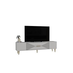 Dekol1dh Tv Sehpasi Beyaz Altin