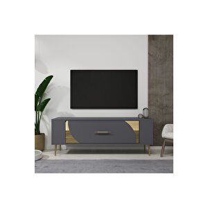 Retrop2dh Tv Sehpasi Antrasi̇t Altin