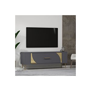Retrop2dh Tv Sehpasi Antrasi̇t Altin