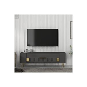 Retrolp4dh Tv Sehpasi Antrasi̇t Altin