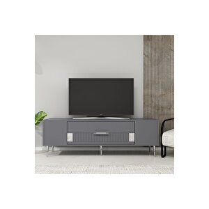 Dekolp4dh Tv Sehpasi Antrasi̇t Gümüş