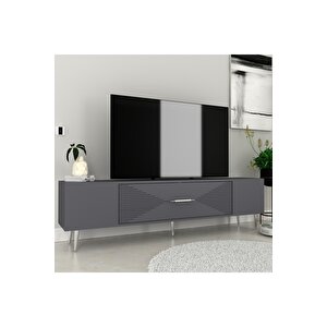 Dekol1dh Tv Sehpası Antrasit Gümüş