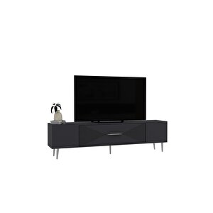Dekol1dh Tv Sehpası Antrasit Gümüş