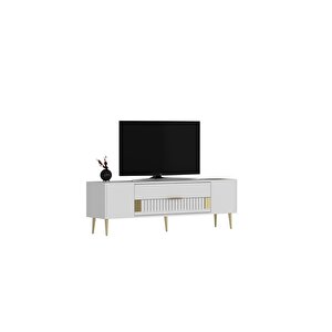Dekolp4dh Tv Sehpasi Beyaz Altin