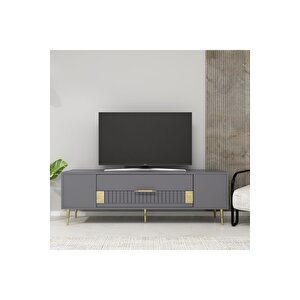 Dekolp4dh Tv Sehpasi Antrasi̇t Altin