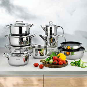 Grande Mia Çelik Çeyiz Seti 16 Parça-inox