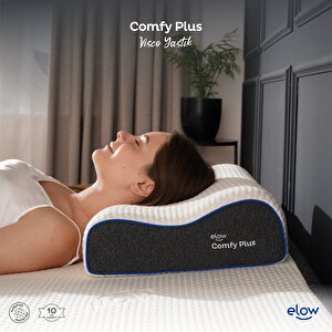Comfy Plus Çift Taraflı Boyun Destekli Ortopedik Visco Yastık, 55 X 36 X 13/11