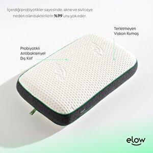 Elow Probiotic+ Klasik Flat/düz Visco Yastık, 60 X 40 X 12