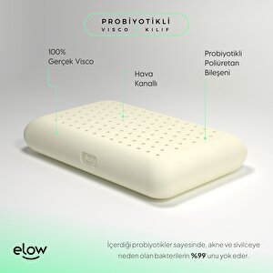 Elow Probiotic+ Klasik Flat/düz Visco Yastık, 60 X 40 X 12
