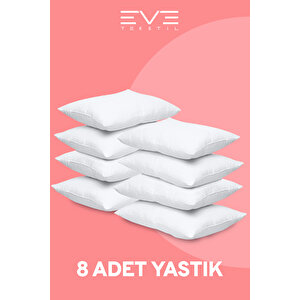 8 Adet Micro Silikon Elyaf Nonwoven Yıkanabilir Antialerjik Ev Ve Hotel Yastık 50x70cm 700 Gr