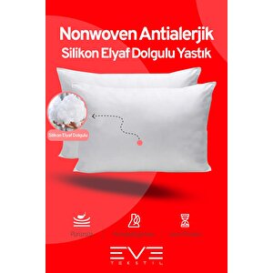 4 Adet Micro Silikon Elyaf Nonwoven Yıkanabilir Antialerjik Ev Ve Hotel Yastık 50x70cm 700 Gr
