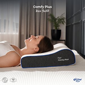 Comfy Plus Tek Taraflı Boyun Destekli Ortopedik Visco Yastık, 60 X 40 X 13/9