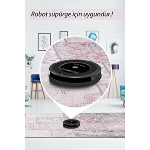 Folk Patchwork Desenli Dokuma Taban Dekoratif Gri Halı (ba 13)