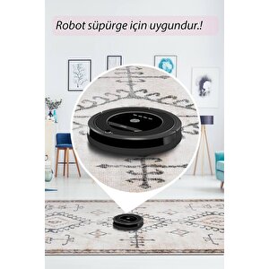 Artloop Fuga Yumuşak Dokulu Beyaz Vintage Desenli Halı Ka 21