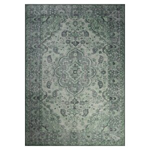Blues Şönil Vintage Desenli Dokuma Taban Dekoratif Yeşil Mutfak, Salon Halısı (al 139) 300x400 cm
