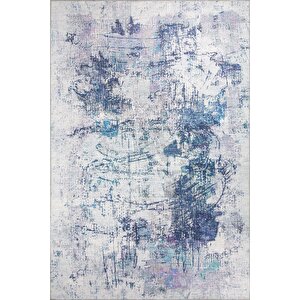Moden Salon, Mutfak, Genç Odası Halısı, Dokuma Taban Dekoratif Şönil Gri Halı Funk Al 220 230x330 cm
