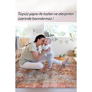 Modern Salon Halısı, Dokuma Taban Dekoratif Şönil Renkli Halı Fusion Al 101
