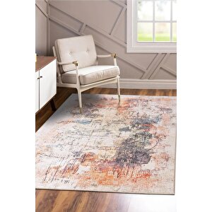 Moden Salon, Mutfak, Genç Odası Halısı, Dokuma Taban Dekoratif Şönil Renkli Halı Funk Al 262 300x400 cm